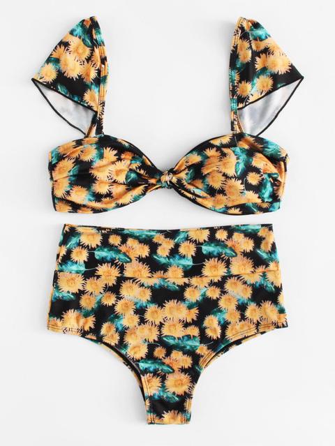 Set De Bikini Con Estampado Floral From SheIn On Buttons