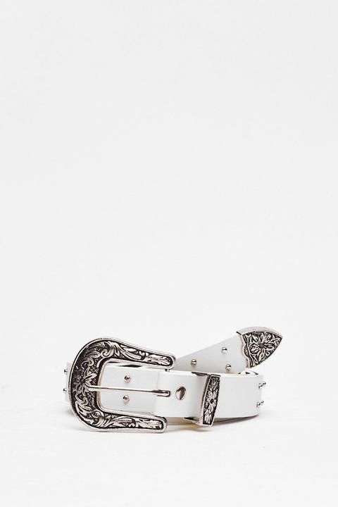 Womens Western Studded Buckle Belt