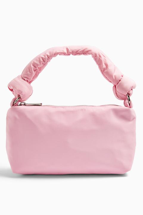 Womens Knot Pink Nylon Shoulder Bag - Pink, Pink