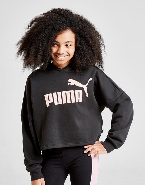 Puma Sudadera Con Capucha Core Crop Júnior - Only At Jd, Negro