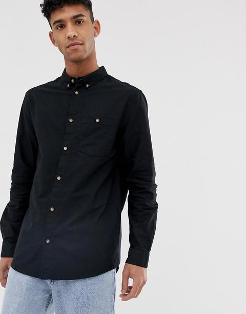 Camisa Oxford Negra Bad Times De Weekday-negro