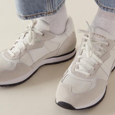 sandro paris white sneakers