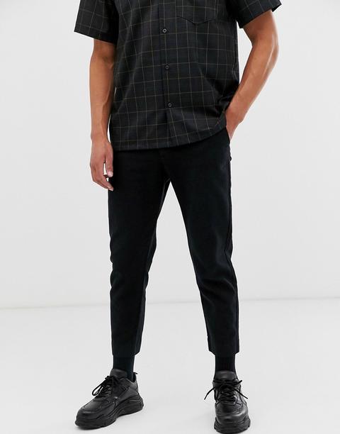 Weekday - Arbus - Pantaloni Neri In Twill - Nero