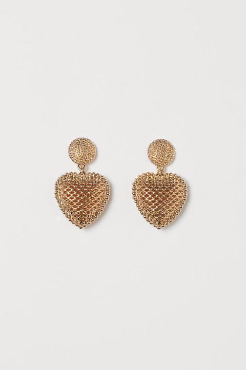 H & M - Orecchini A Cuore - Oro