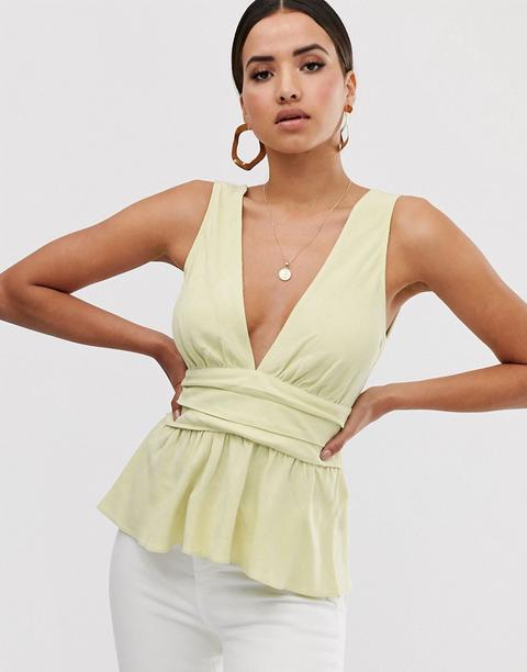 Asos Design - Haut D'été À Décolleté Profond