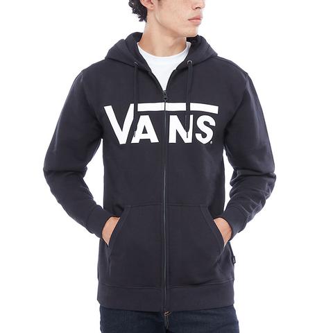 Vans Felpa Con Cappuccio E Zip Vans Classic (black-white) Uomo Nero