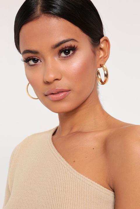 Wide Curved Hoop Earrings