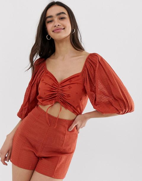 asos orange playsuit