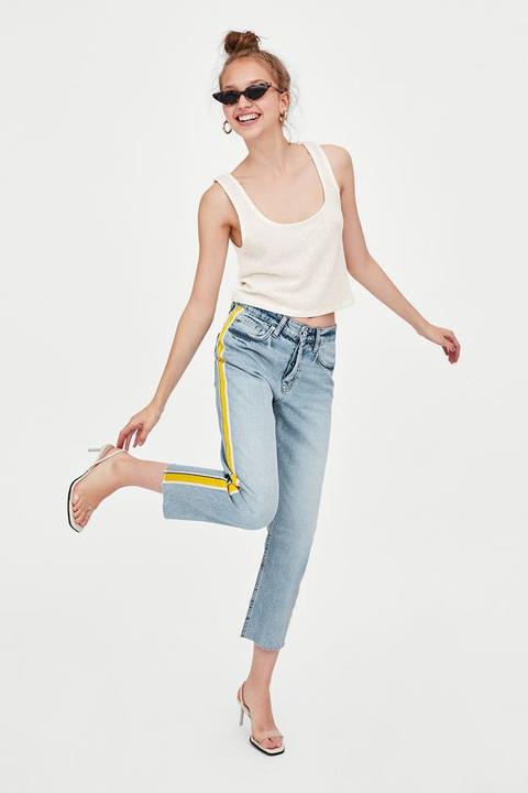 high rise straight leg jeans zara