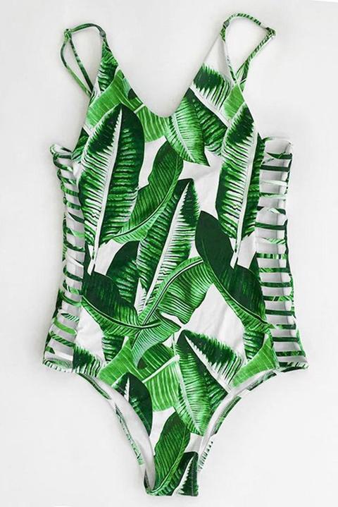 Cupshe Banana Leaves Print One-piece Swimsuit