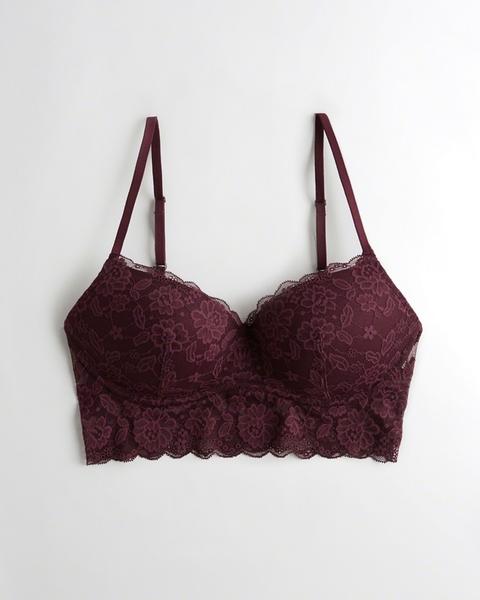 Brassiere Push-up Lunga In Pizzo