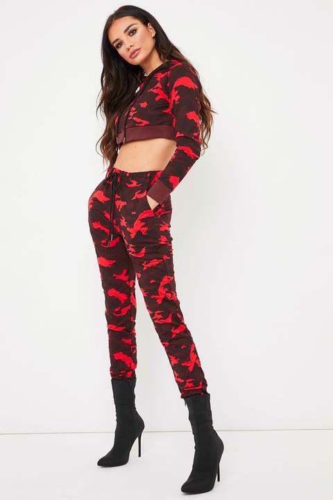 Carmen Red Camo Tracksuit Bottoms