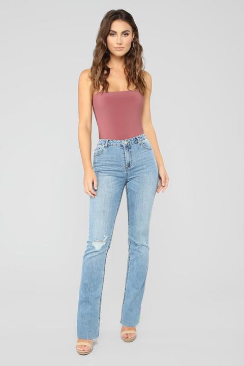 Rise Above Flare Jeans - Medium Blue Wash