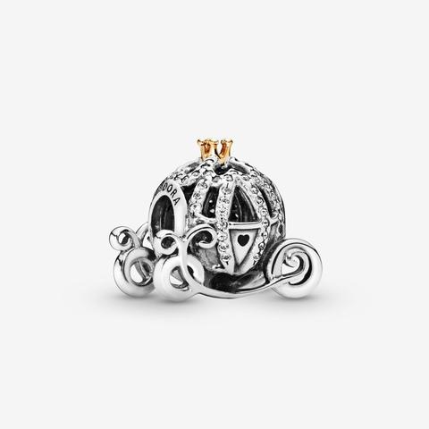 Pandora Charm En Plata De Ley Y Oro Carroza De Cenicienta Con Circonitas Cúbicas