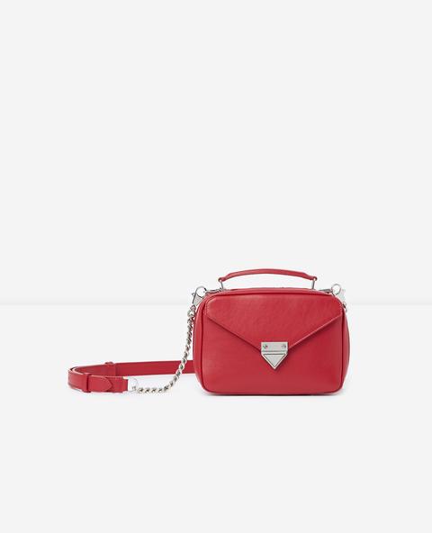 Minibolso Barbara Rojo De Piel Lisa - Mujer