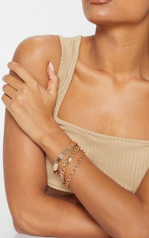 Gold Triple Chain Bracelet