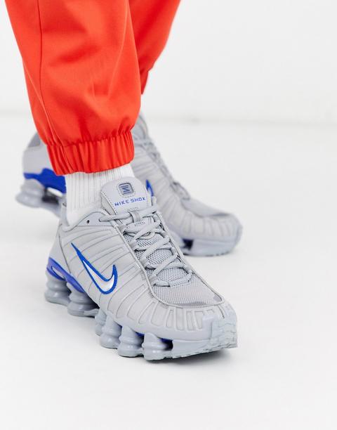 Zapatillas De Deporte En Gris Y Azul Shox Tl De Nike