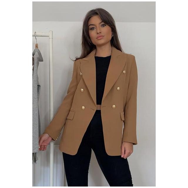 Camel blazer gold clearance buttons