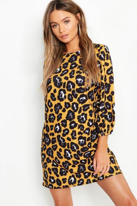 robe leopard jaune