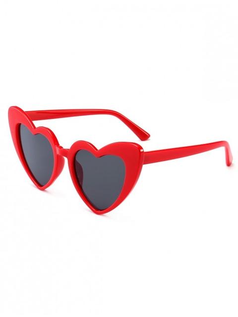 Heart Shape Sunglasses Black And Pink Bright Black+grey Claret Clementine Pink Frame+pink Lens White Frame+grey Lens