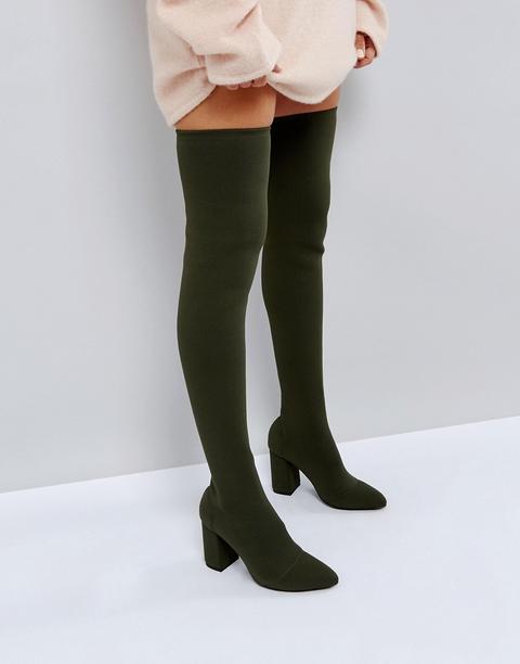 Botas Por Encima De La Rodilla De Punto Kimani De Asos