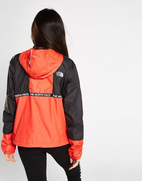 the north face windbreaker red