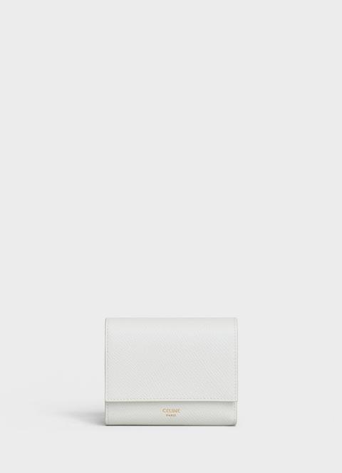 Small Trifold Wallet In Grained Calfskin