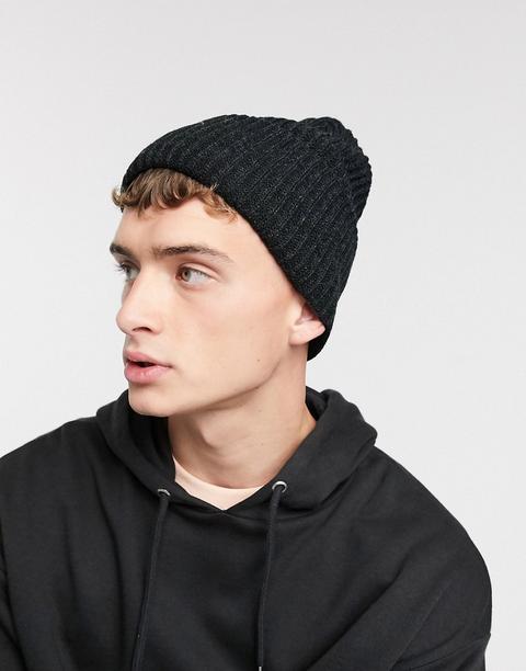 Asos Design - Bonnet Oversize - Anthracite-gris