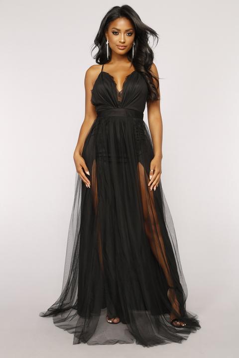 black maxi dress fashion nova