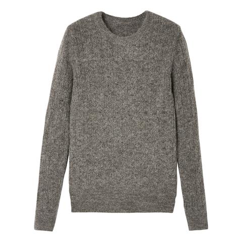 Pull Col Rond En Fine Maille Pointelle