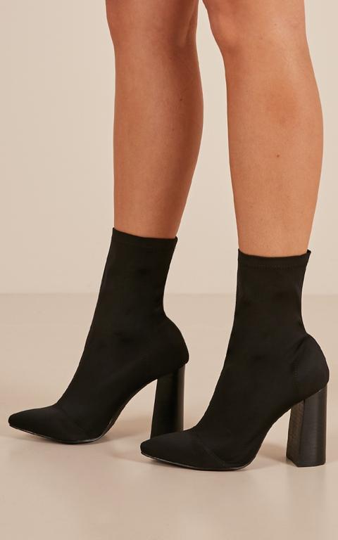 Therapy Shoes - Saxon Boots In Black Lycra