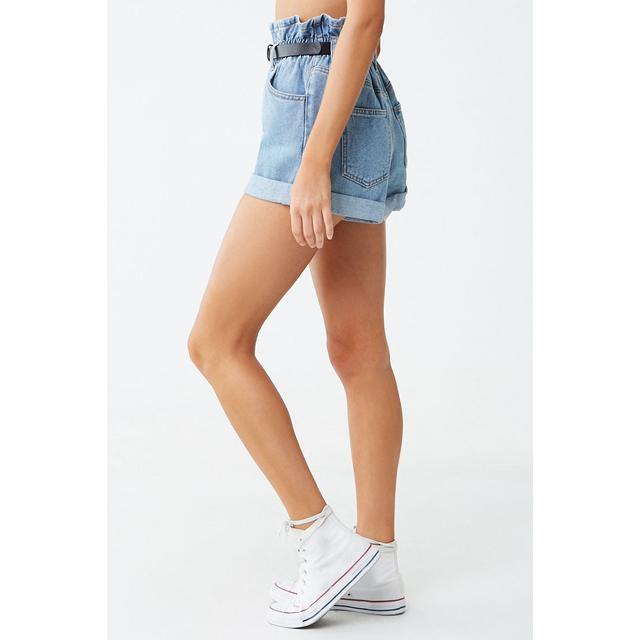 paperbag denim shorts forever 21