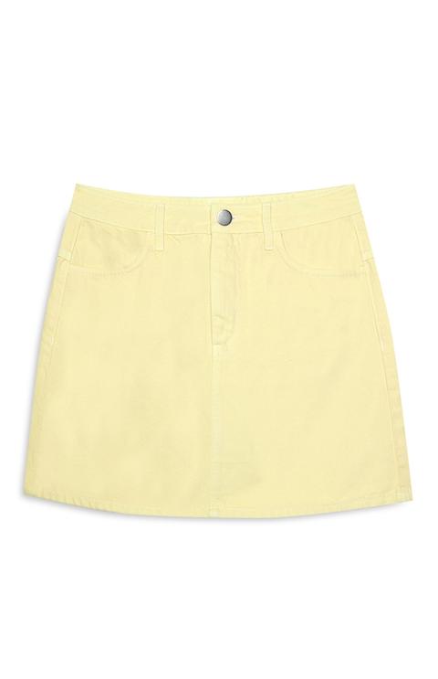 Lemon Denim Skirt