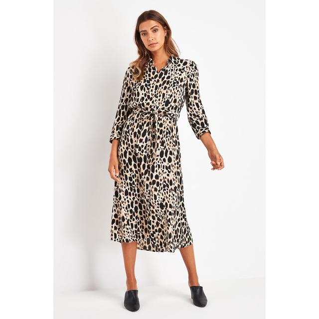 leopard print shirt dress next