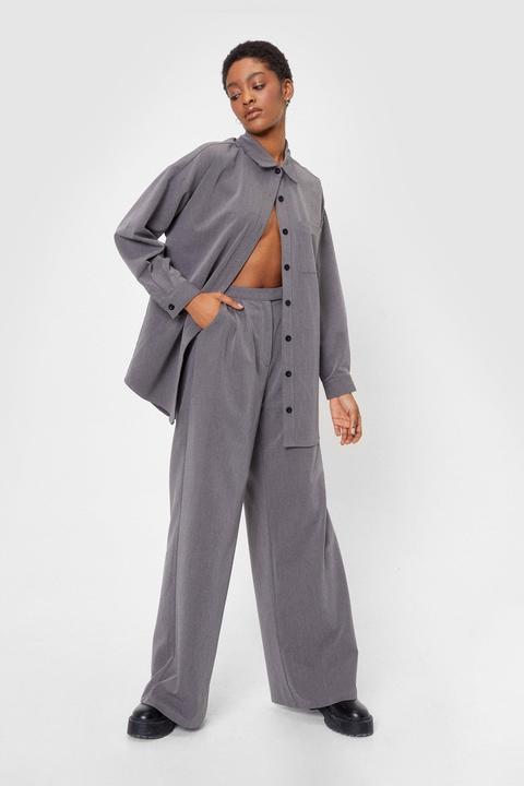 Pantalon De Costume Large Réunion Tout De Suite Dans Mon Bureau - Gris - 38, Gris