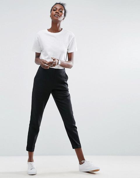 Asos Linen Cigarette Trousers