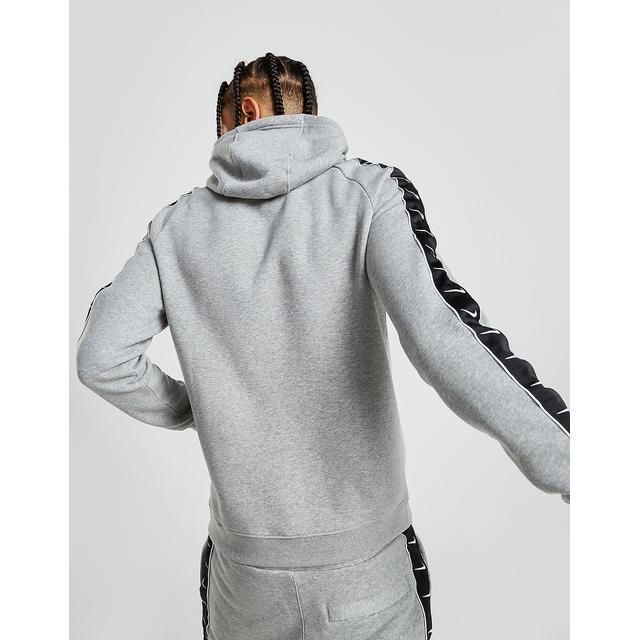 grey nike taped hoodie