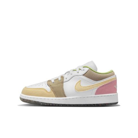 Chaussures Air Jordan 1 Low Se Pour Enfant Plus Âgé - Blanc