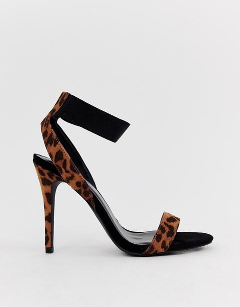 New Look Wide Fit - Sandali Con Tacco Leopardati - Nero from ASOS on 21 ...