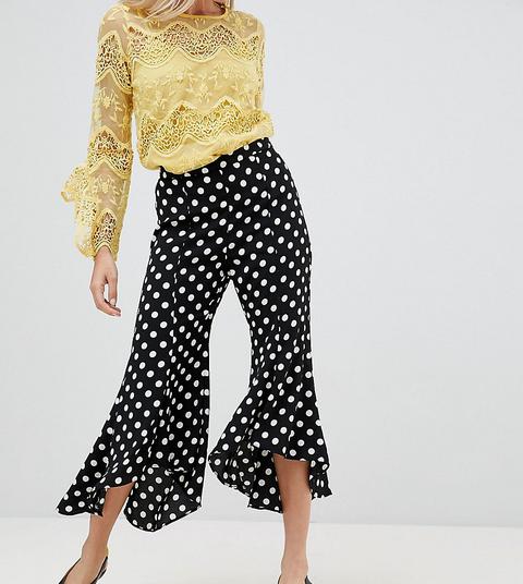 Pantalones De Sastre Con Detalle En El Bajo Flamenco De River Island Petite