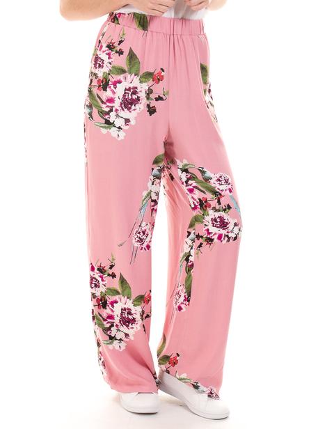 Pantalones De Flores Rosa Vibirdo De Vila Clothes | Buylevard