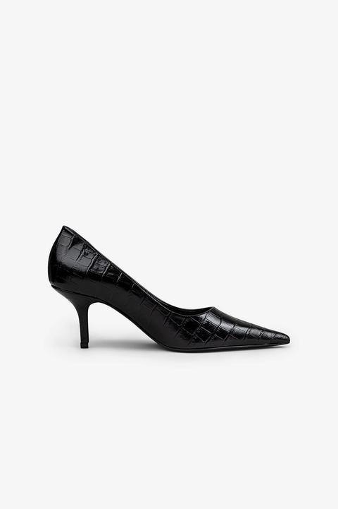 Anine Bing Perry Pumps In Black Croco