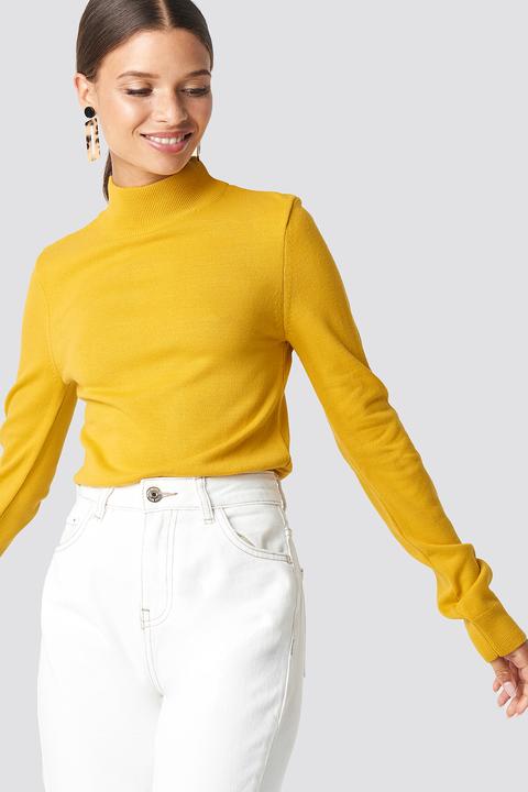 Trendyol Fishing Collar Sweater - Yellow