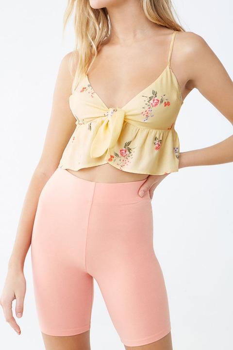 Women's Floral Print Cropped Camisole Top
