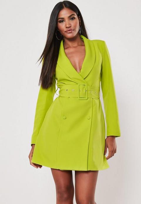 lime blazer dress