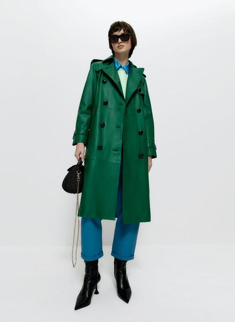 Gabardina Botones Piel