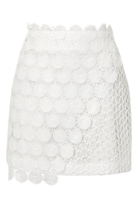 Wrap Lace Mini Skirt