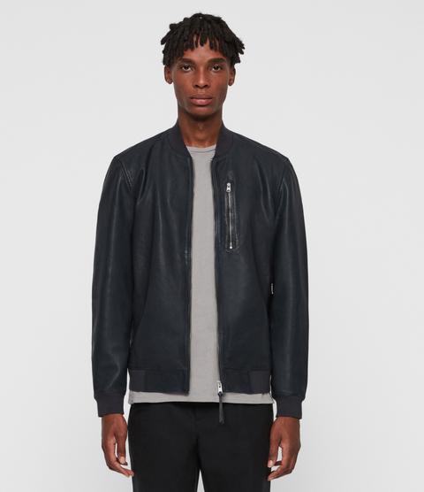 Allsaints Kino Leather Bomber Jacket