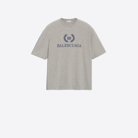Oversize-t-shirt Mit Bb Balenciaga Print