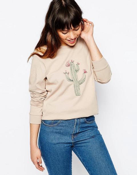 Sudadera Con Cactus Bordado De Asos